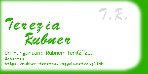 terezia rubner business card